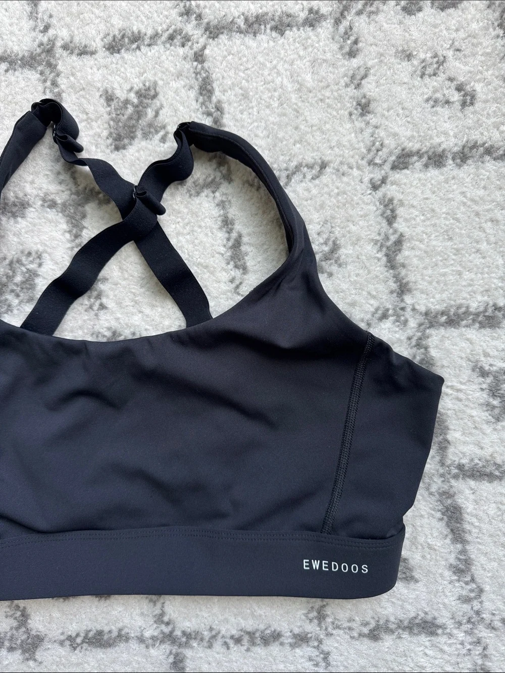 EWEDOOS BLACK SPORTS BRA